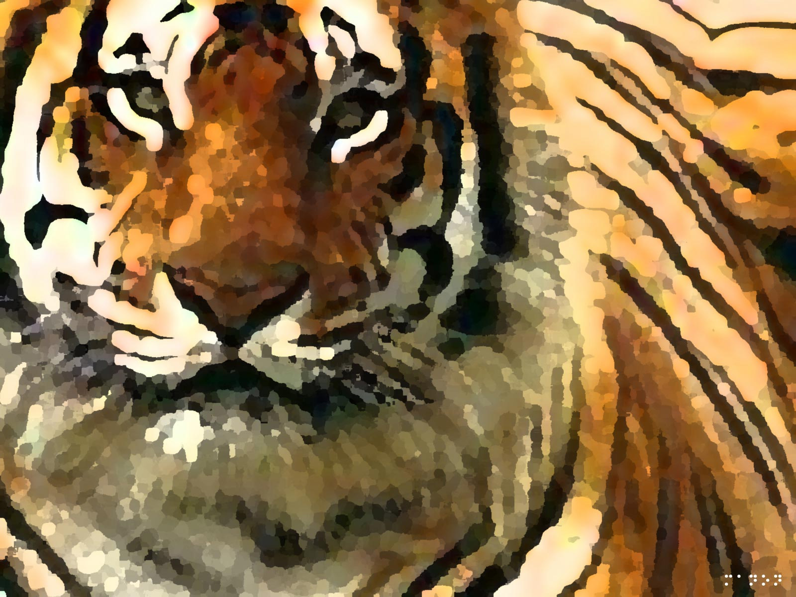 Fond d'ecran Tigre peint