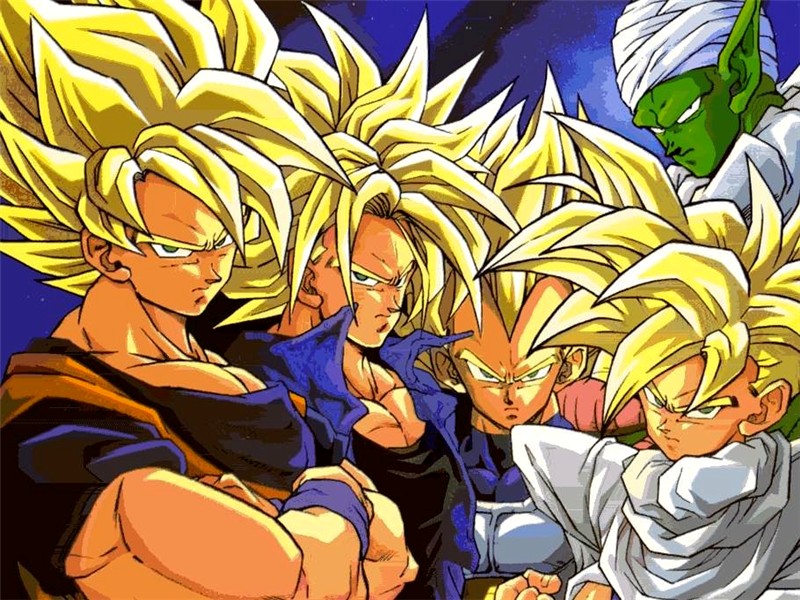 Fond d'ecran DBZ super saiyens