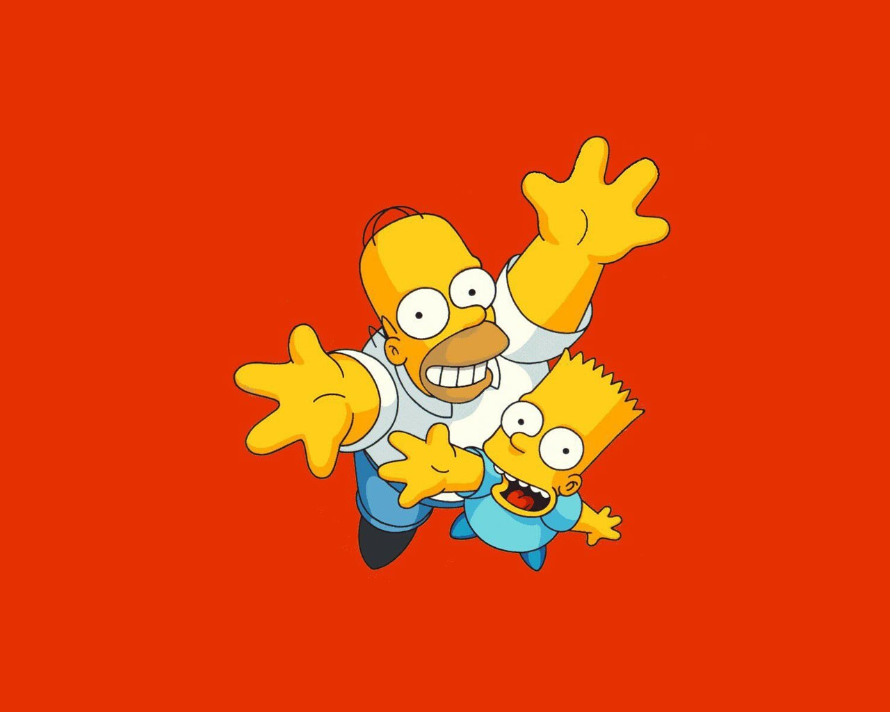 Fond d'ecran Bart et Homer