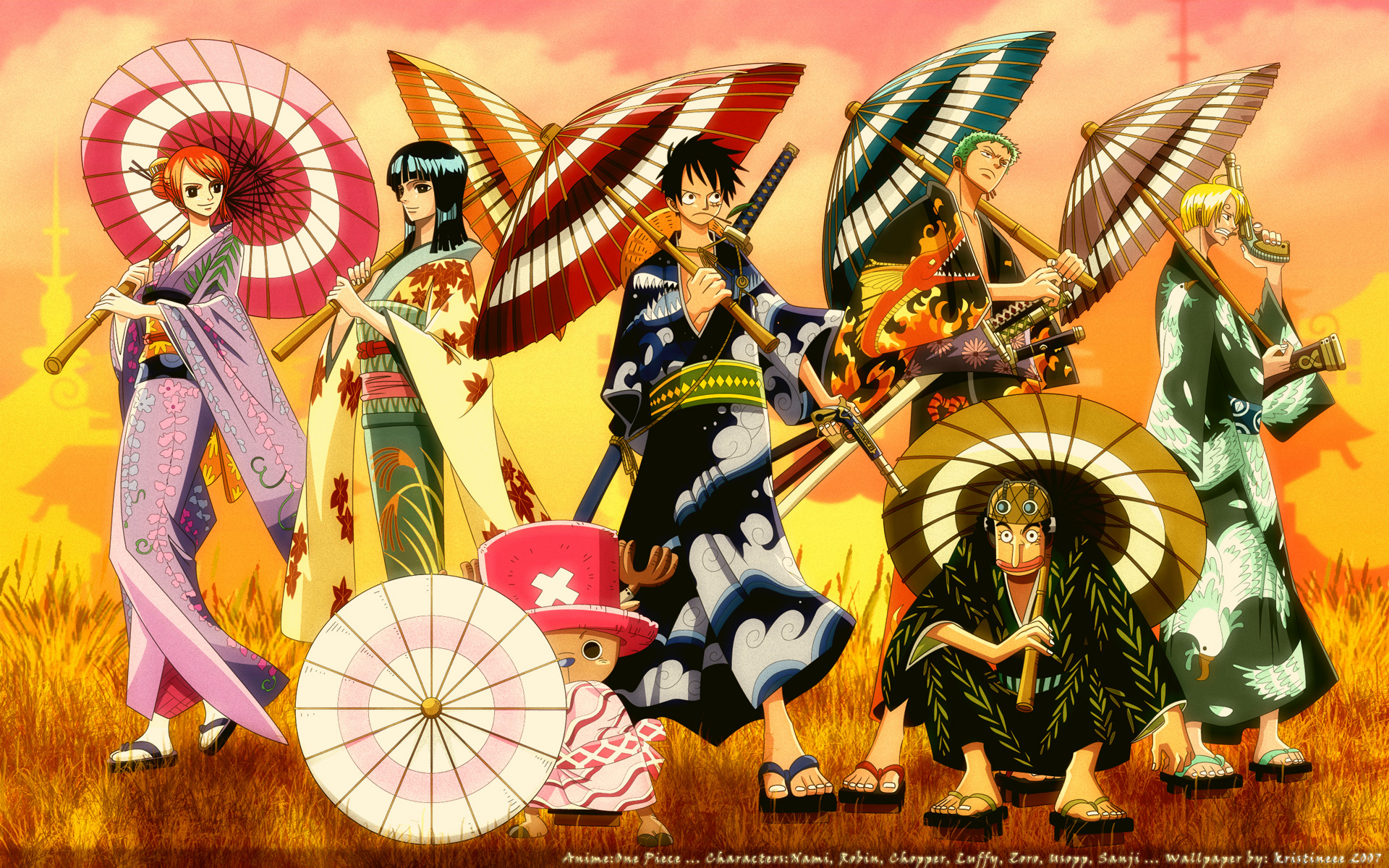 Fond d'ecran One Piece Tradition Japonaise