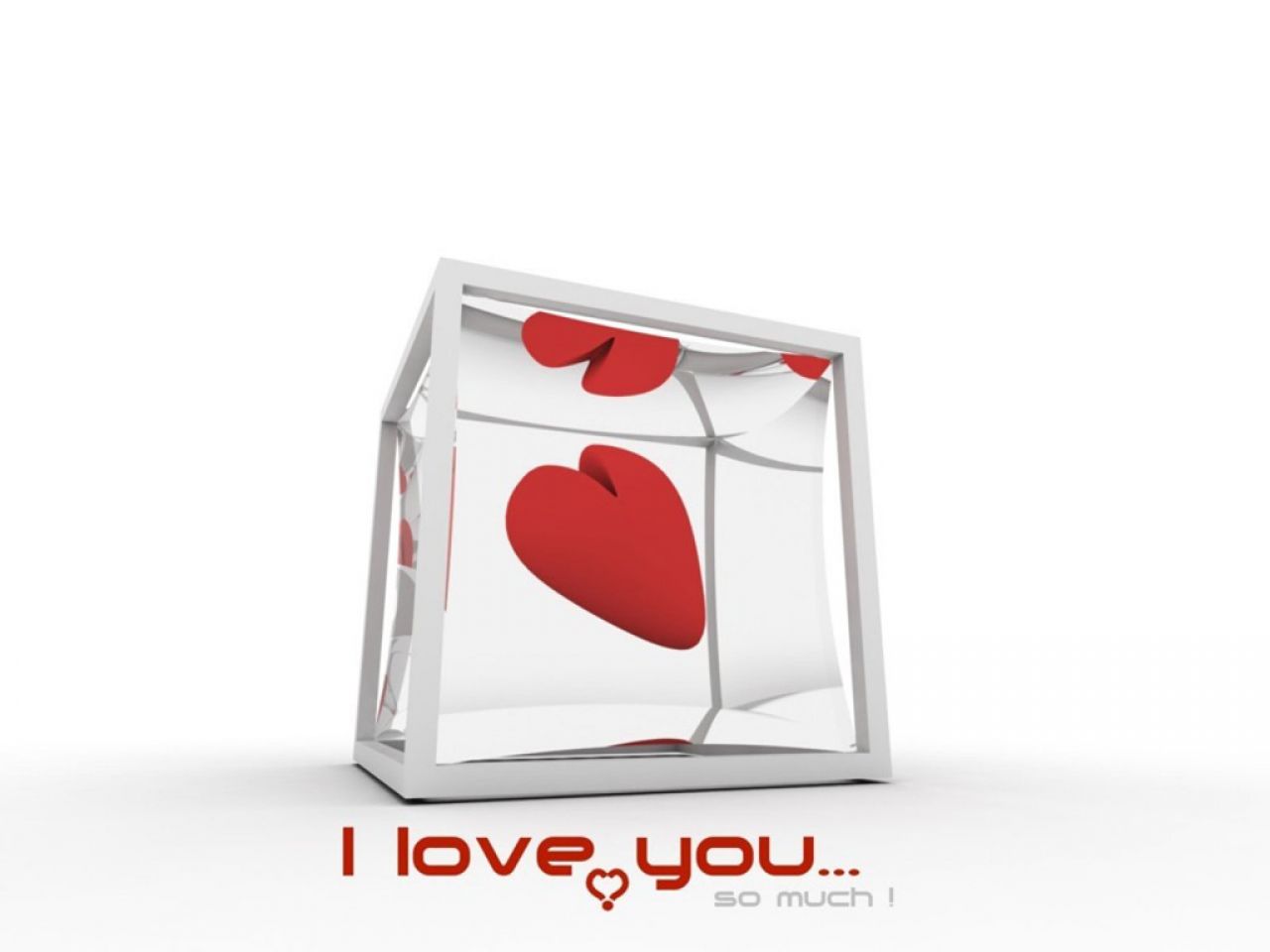 Fond d'ecran I love you so much cube