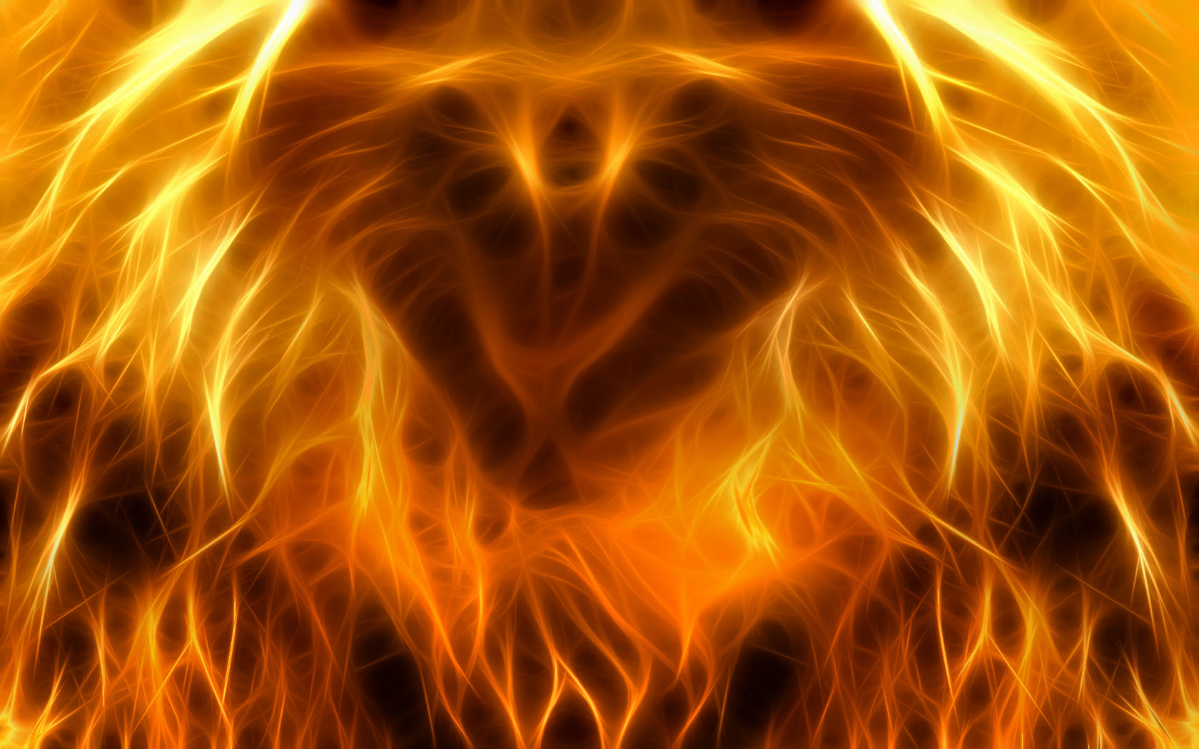 Fond d'ecran Lion en flammes