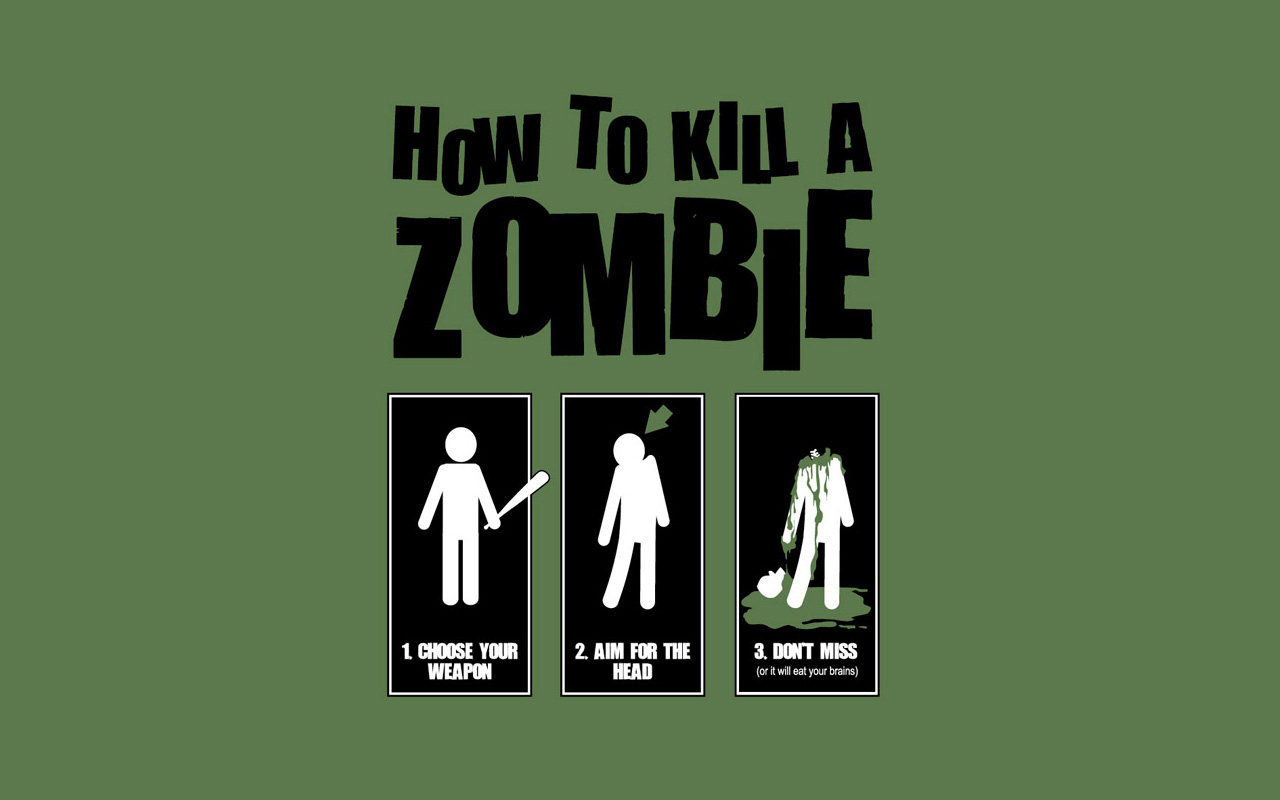 Fond d'ecran How to kill a zombie