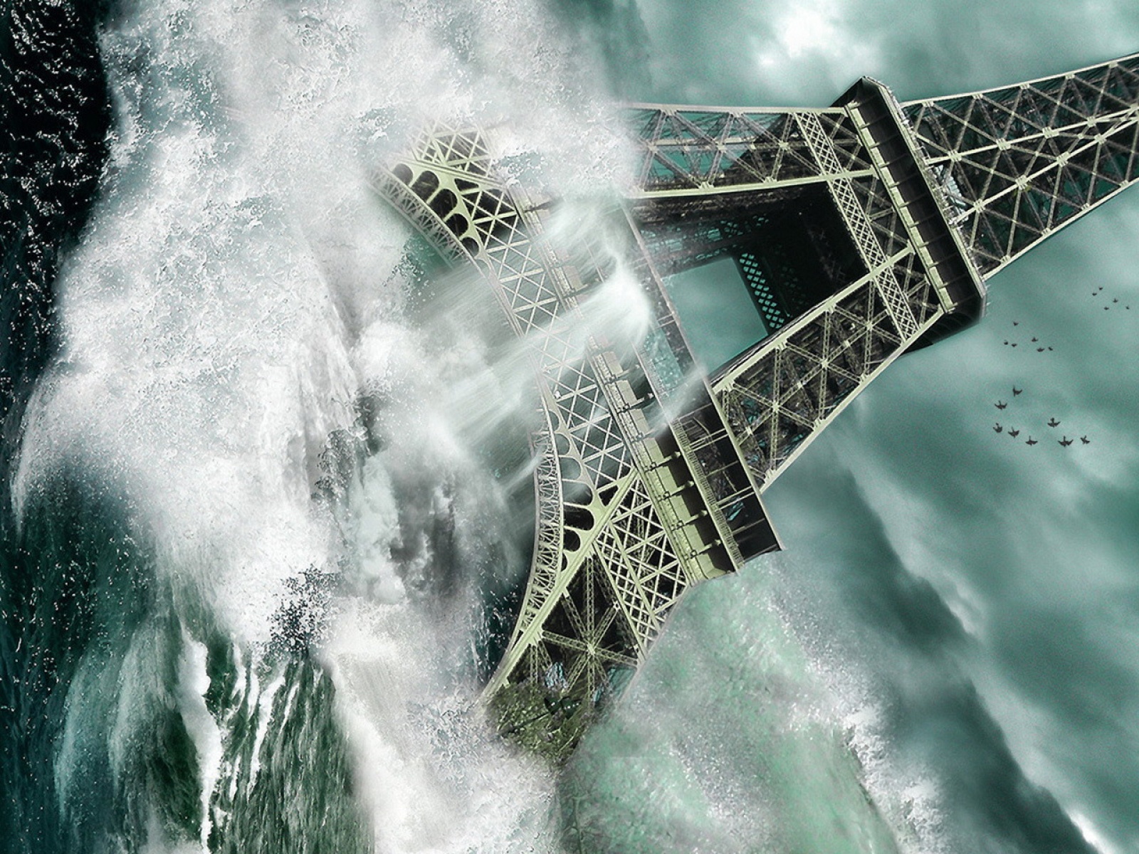 Fond d'ecran Paris sous l'eau