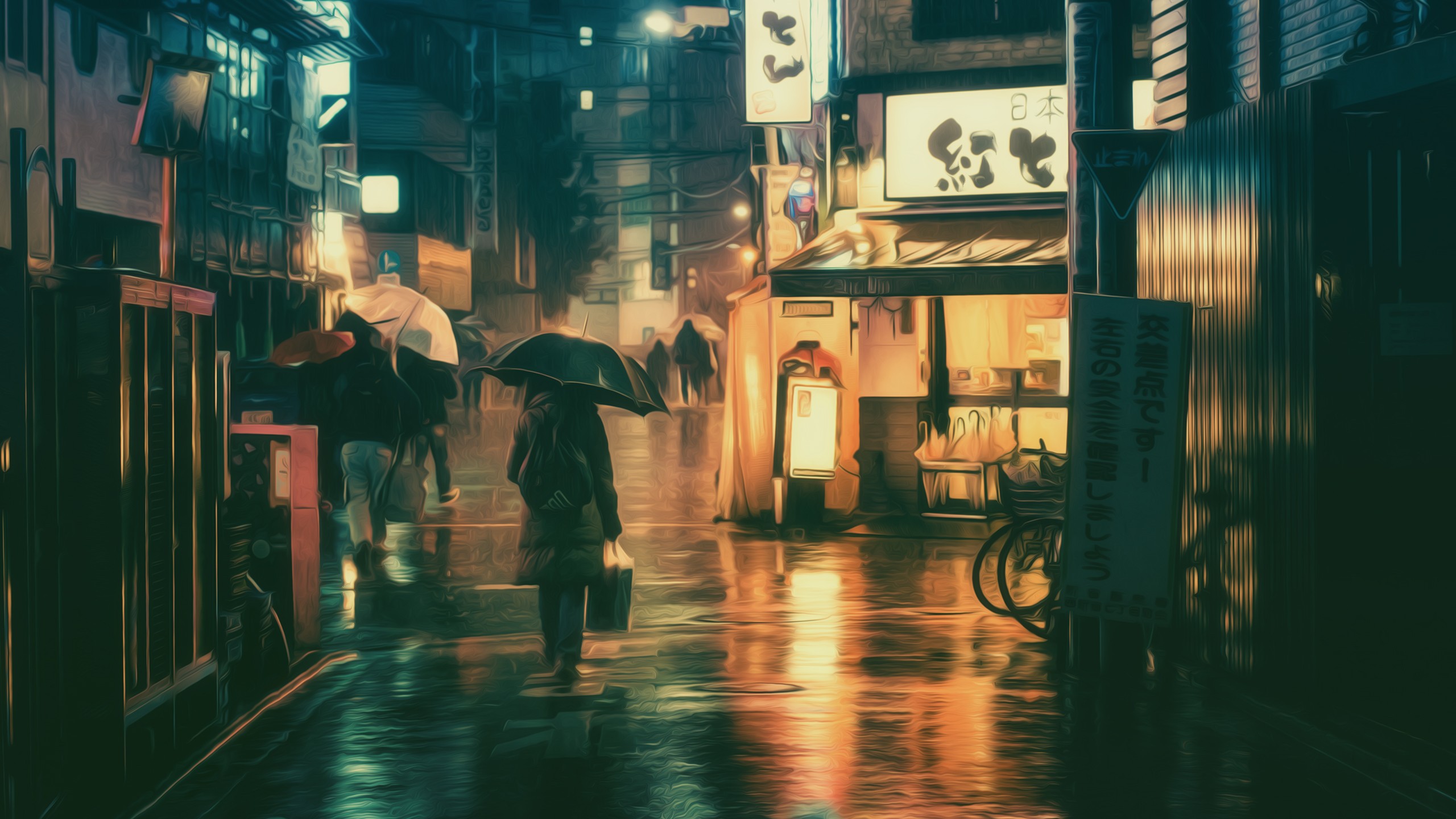 Fond d'ecran Tokyo sous la pluie
