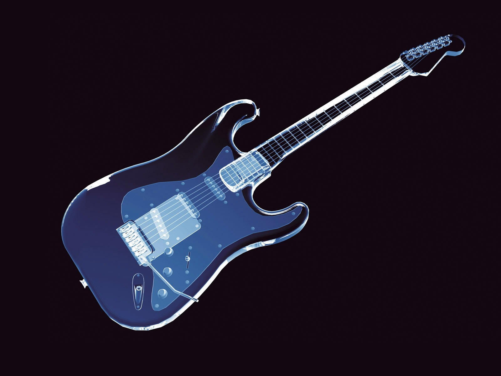 Fond d'ecran Guitare bleue