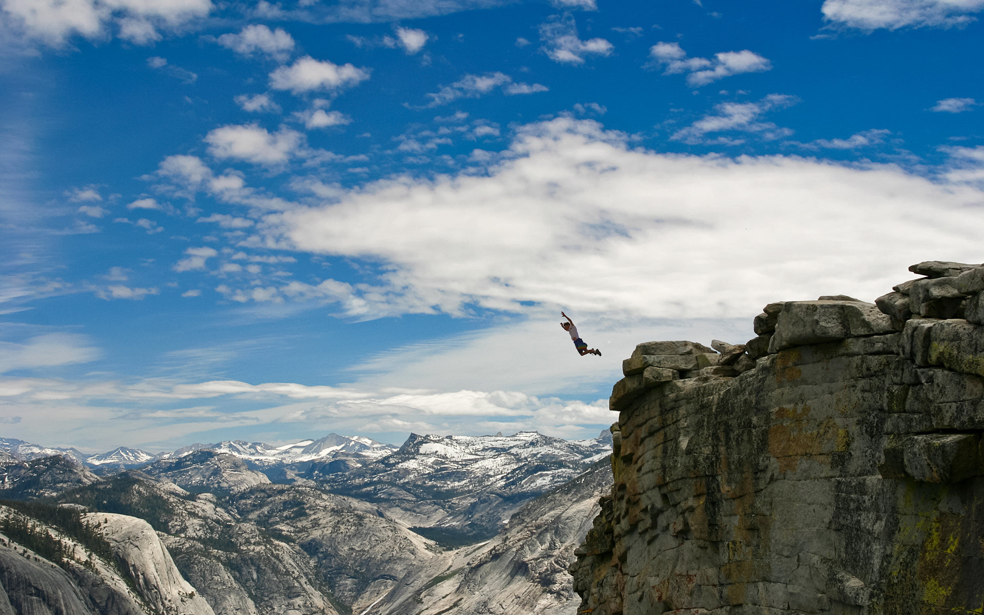 Fond d'ecran Saut dans le vide