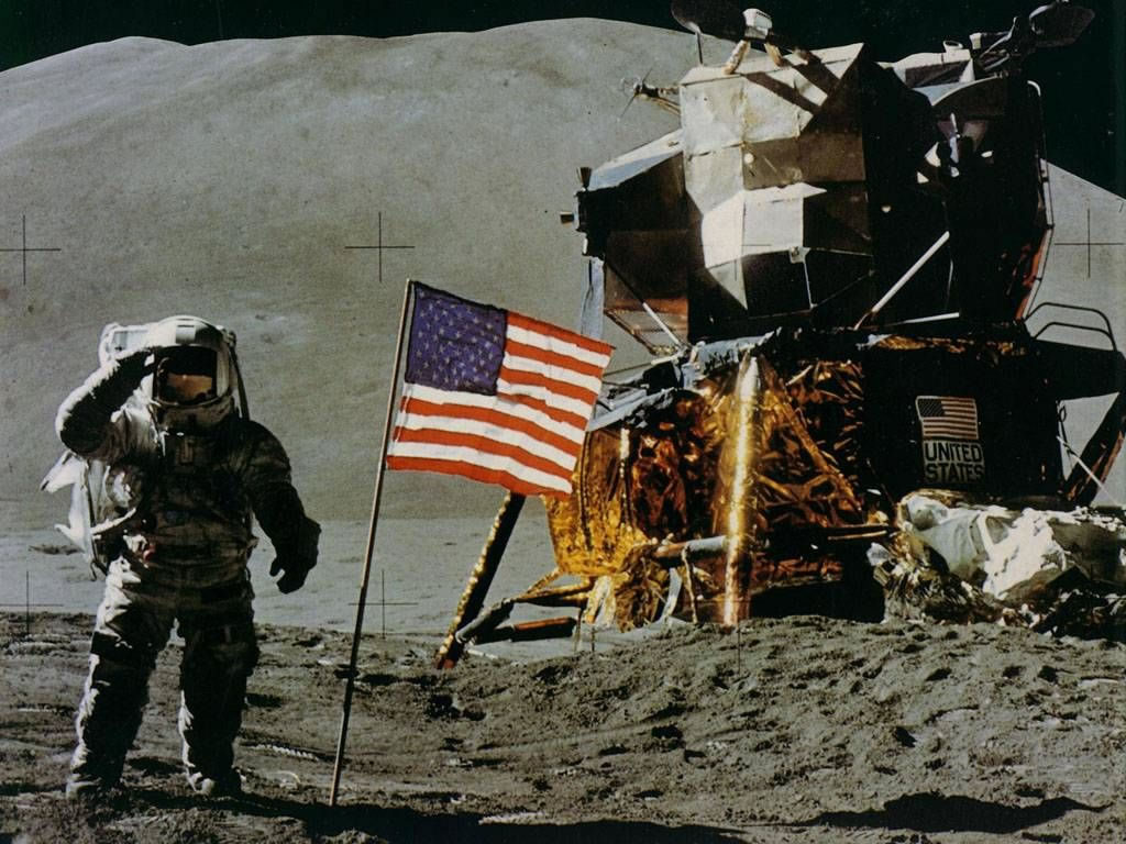 Fond d'ecran Sur la lune en 1969