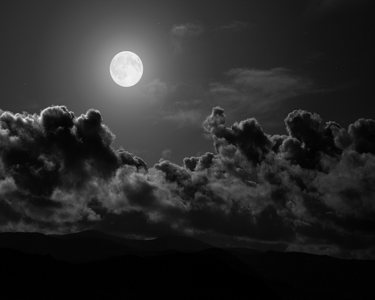 Fond d'ecran Lune nuit