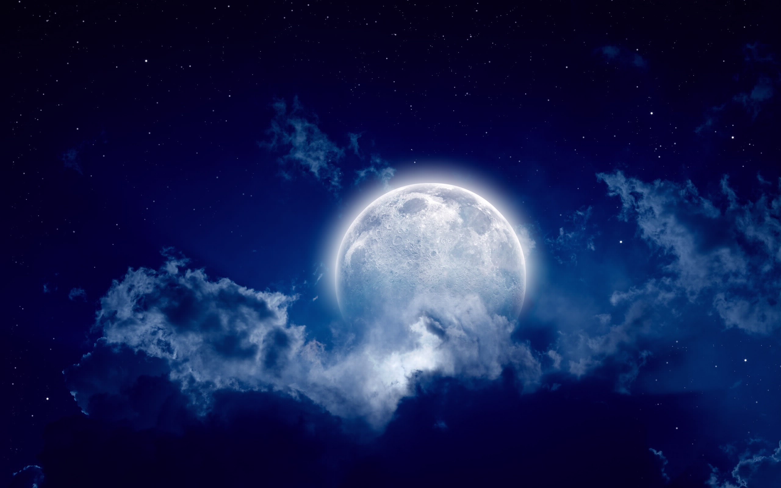 Fond d'ecran Lune brillante