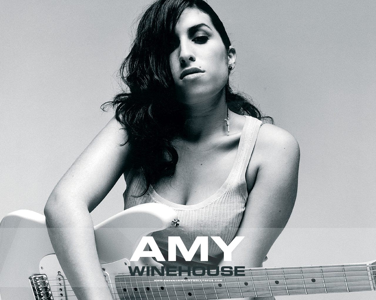 Fond d'ecran Amy Winehouse noir et blanc