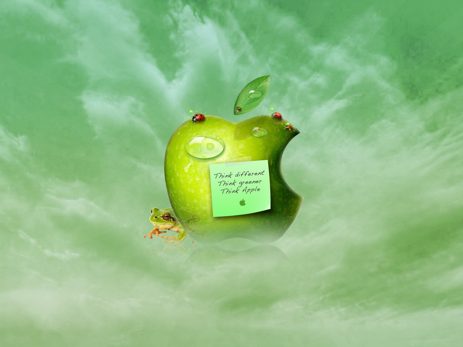 Fond d'ecran Think Greener Apple