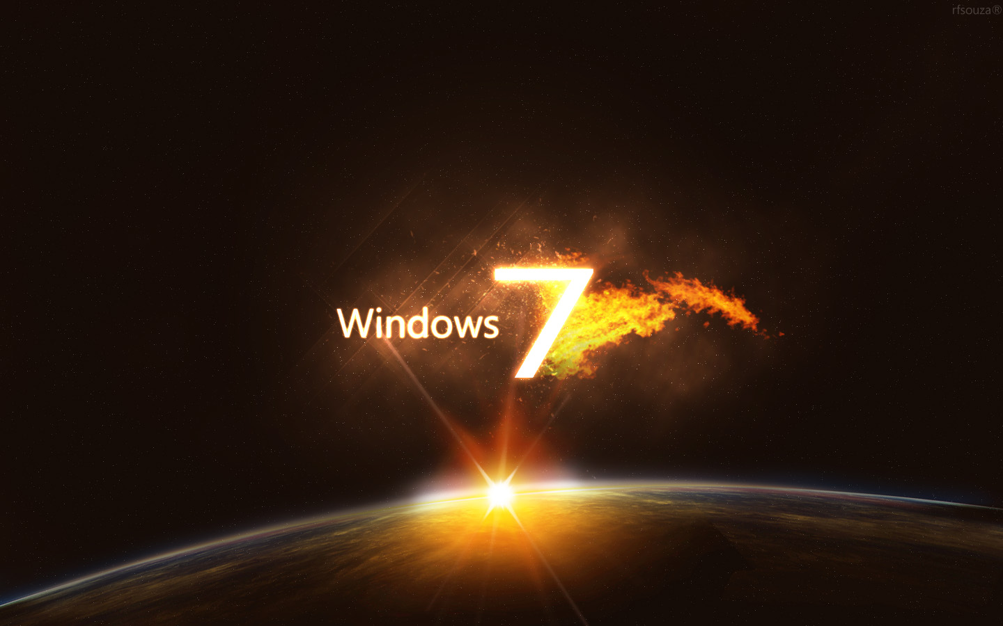 Fond d'ecran Windows 7 Fire