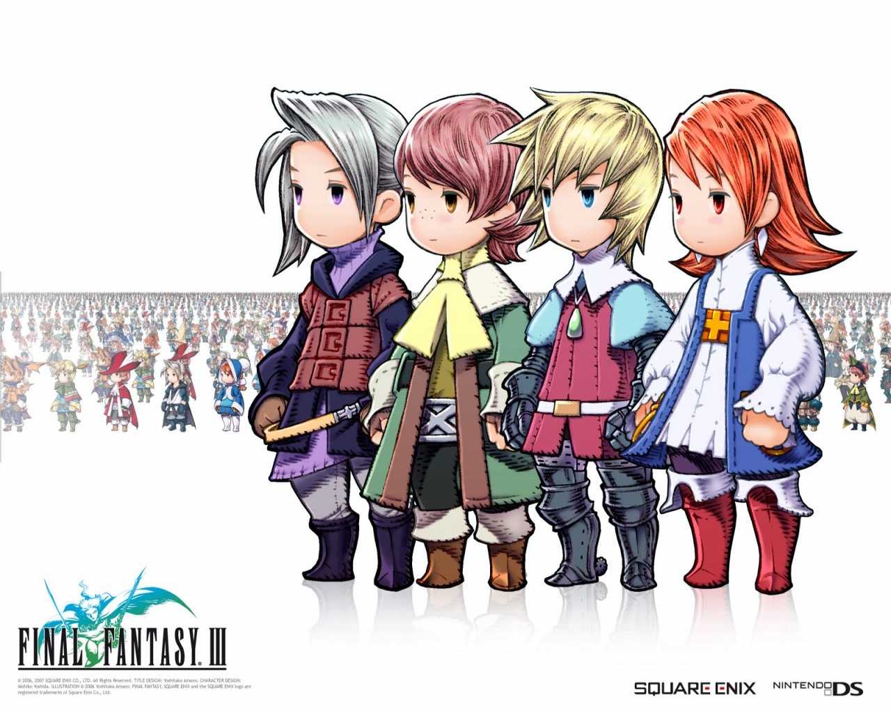 Fond d'ecran Final Fantasy III DS personnages