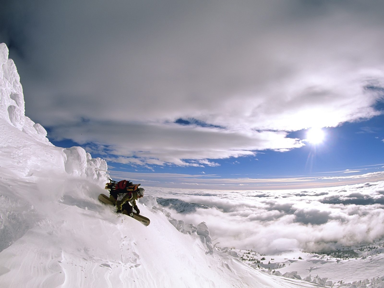 Fond d'ecran Surfer des cimes