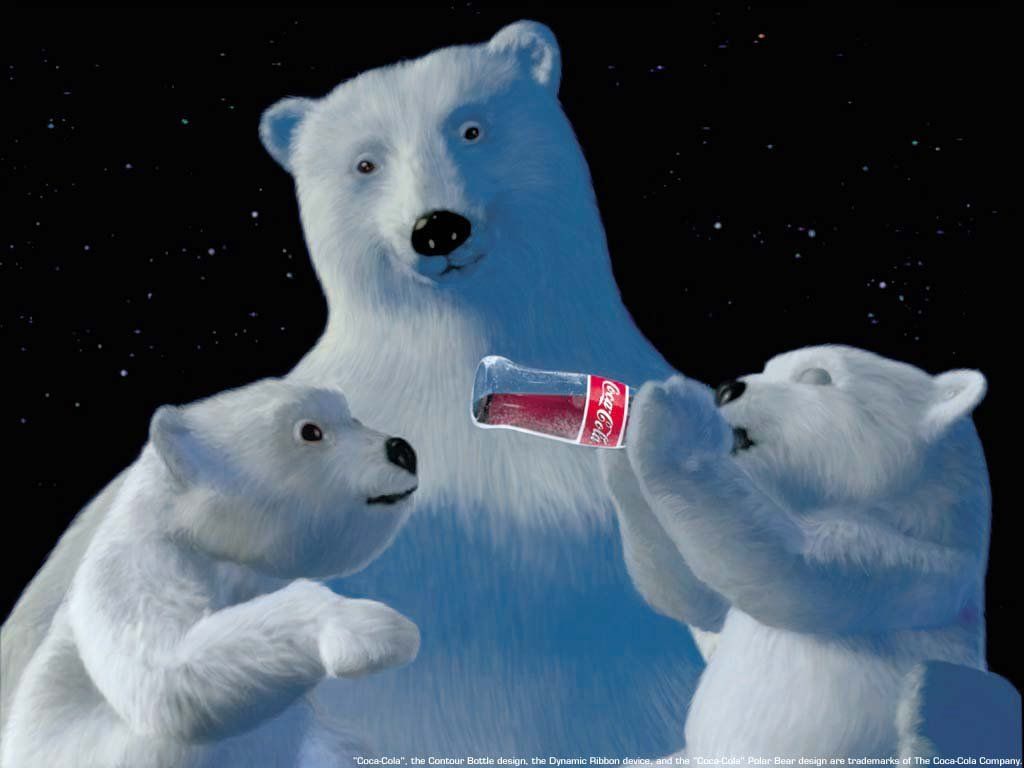 Fond d'ecran Famille ours Coca