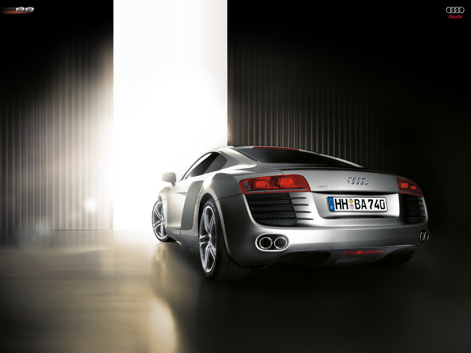 Fond d'ecran Audi R8 grise