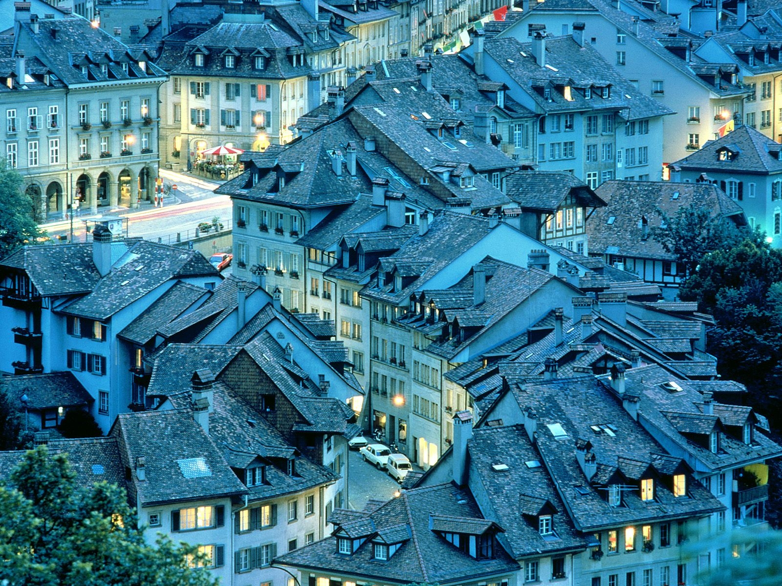 Fond d'ecran Berne en Suisse, de nuit