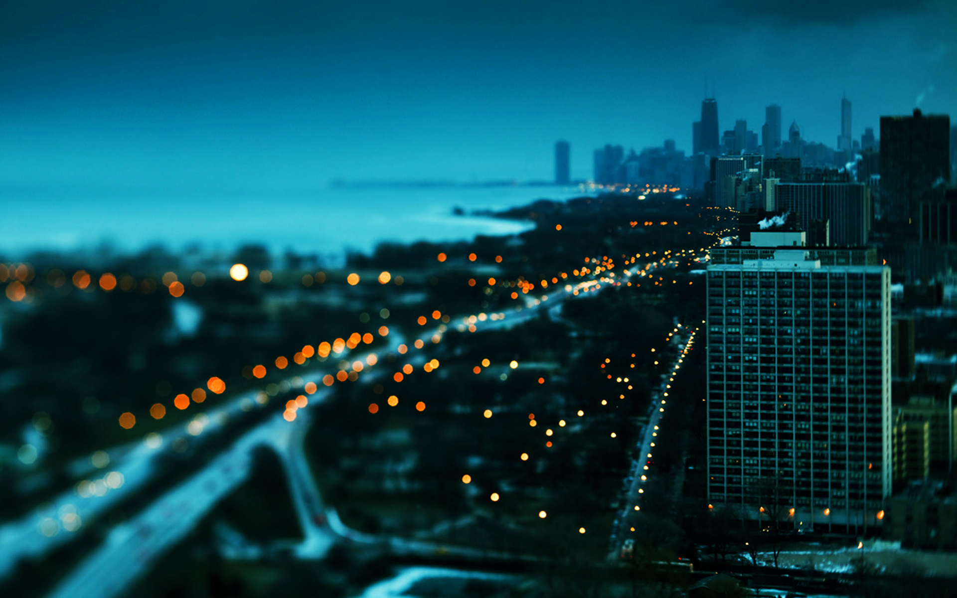 Fond d'ecran Buildings la nuit