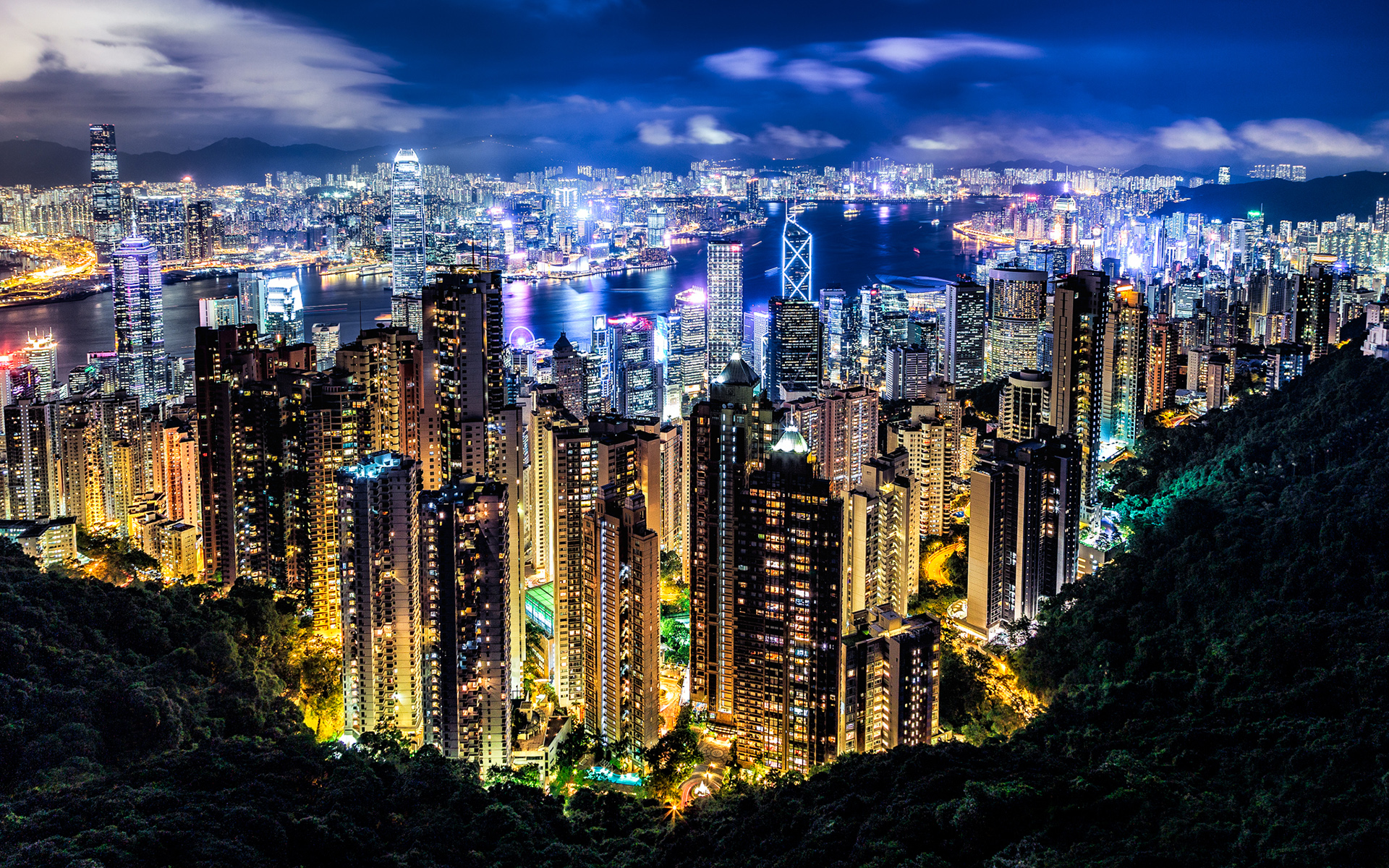 Fond d'ecran Hong-Kong by night