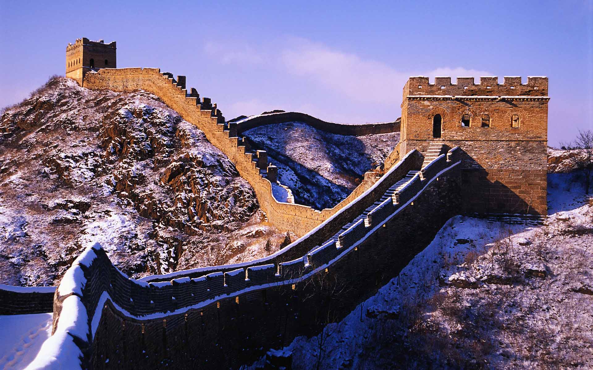 Fond d'ecran Muraille de Chine sous la neige