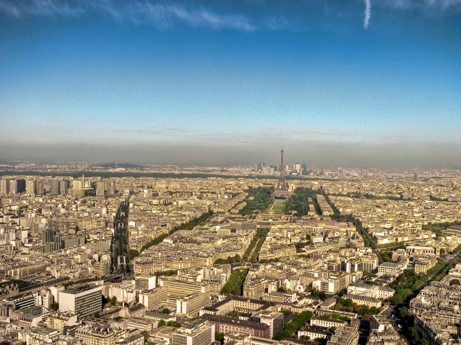 Fond d'ecran Paris Tour Eiffel vue du ciel