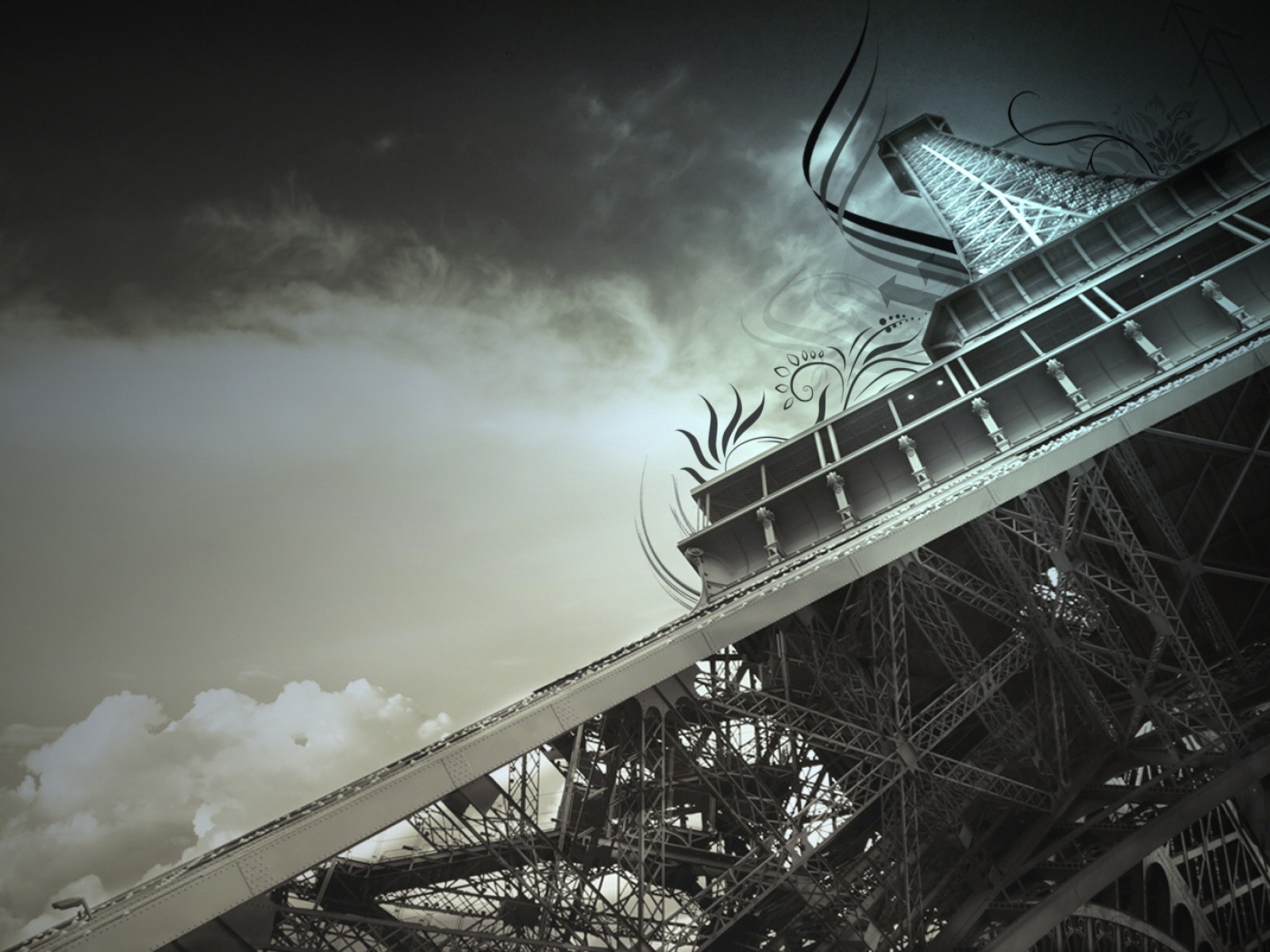 Fond d'ecran Tour Eiffel Style