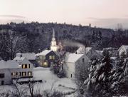 Petit village sous la neige
