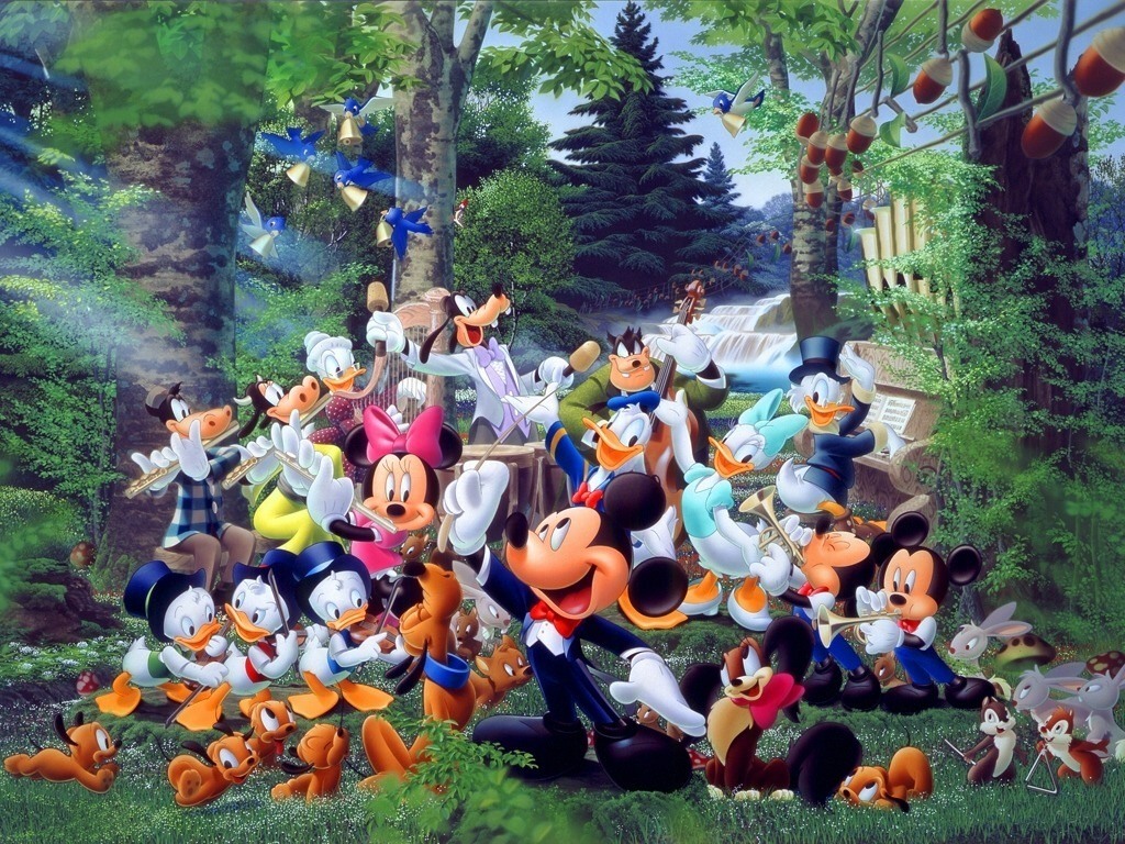 Fond d'ecran Mickey et ses amis chantent