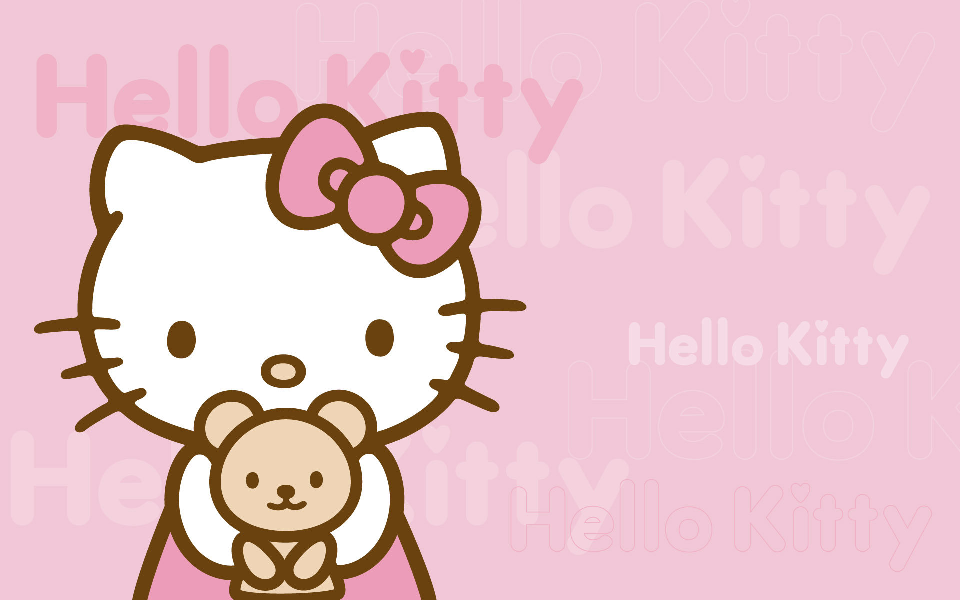 Fond d'ecran Hello Kitty et peluche