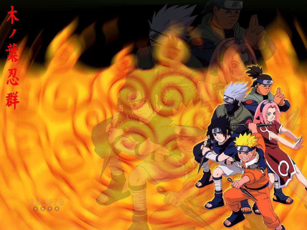 Fond d'ecran Naruto et son equipe