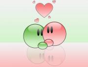 Amour vert et rose