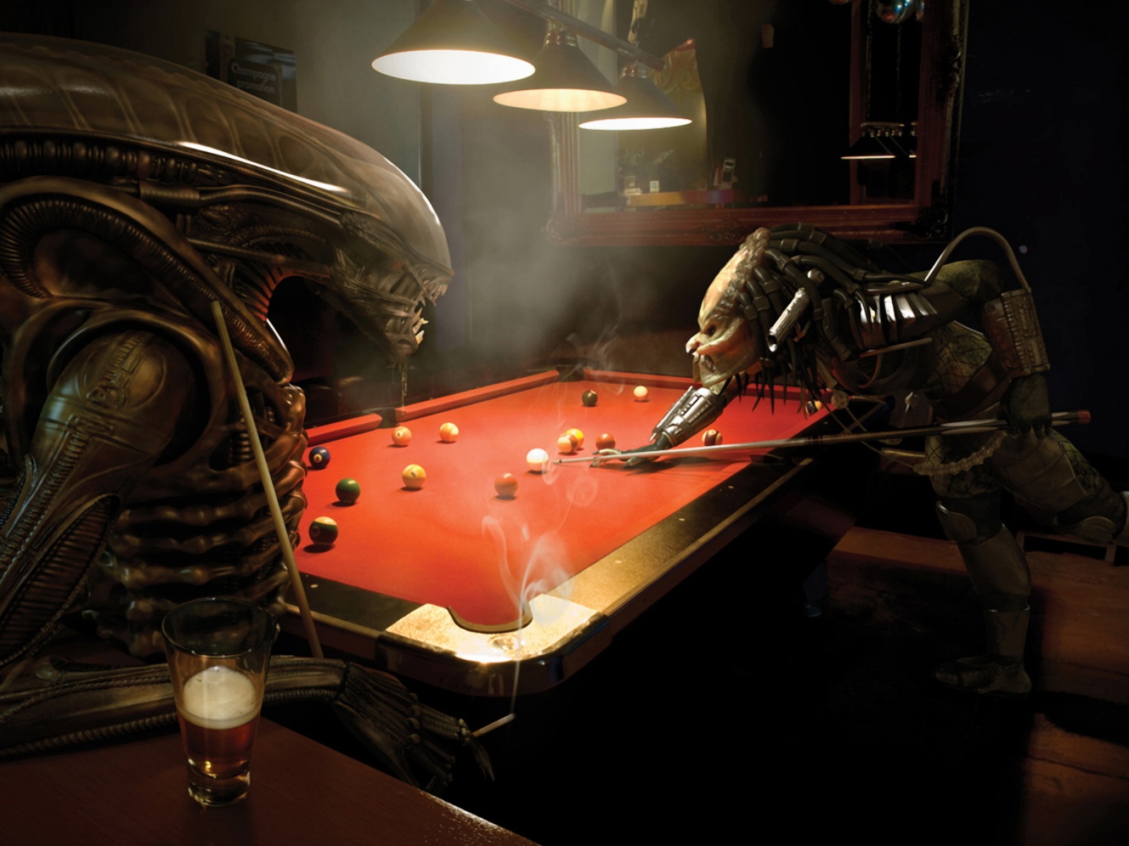 Fond d'ecran Alien VS Predator Billard