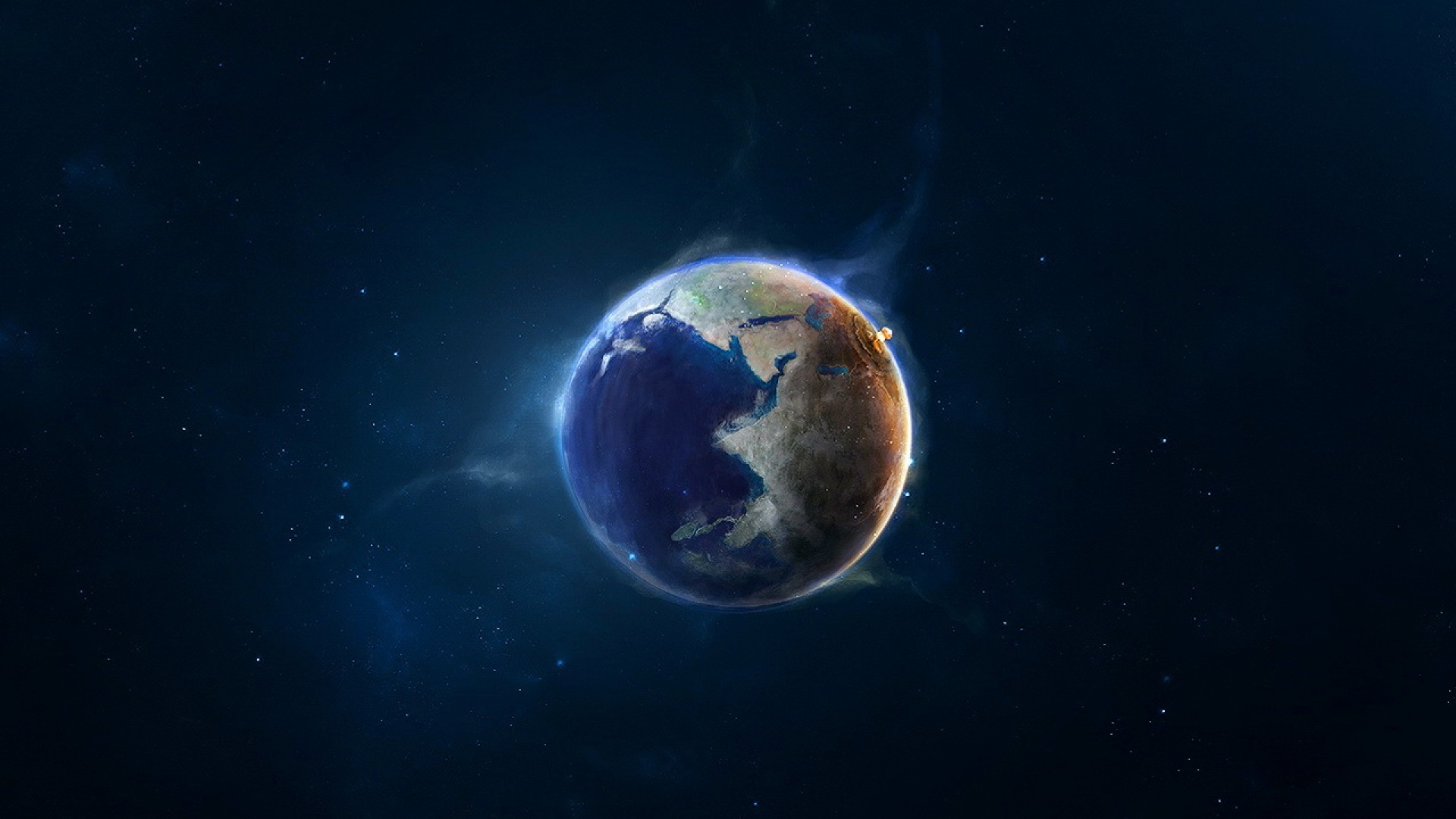 Fond d'ecran Astroide percute