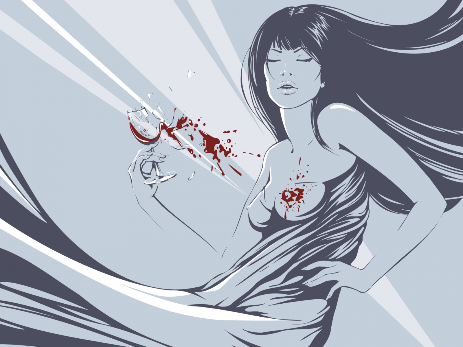 Fond d'ecran Femme blesse