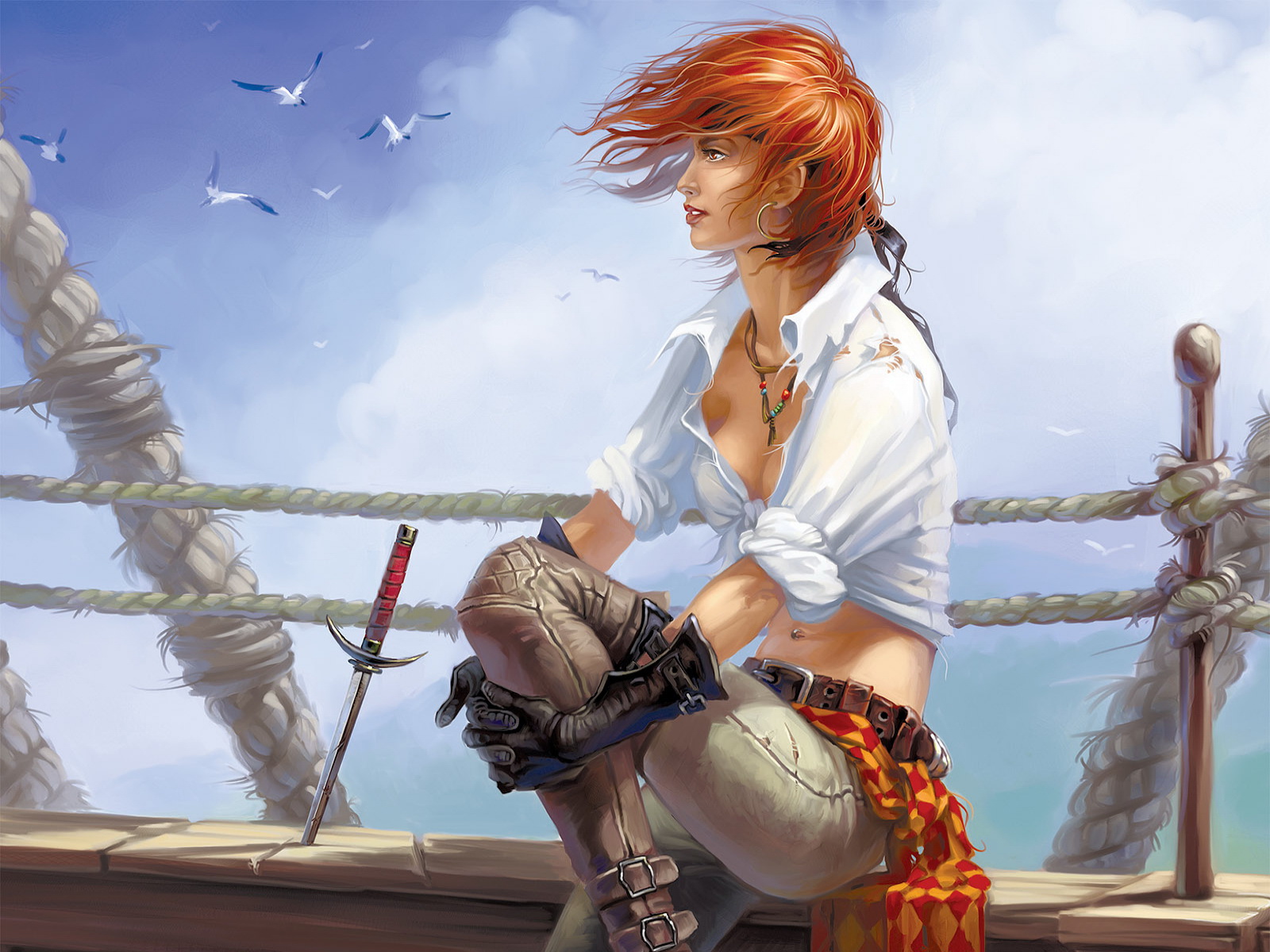Fond d'ecran Femme pirate