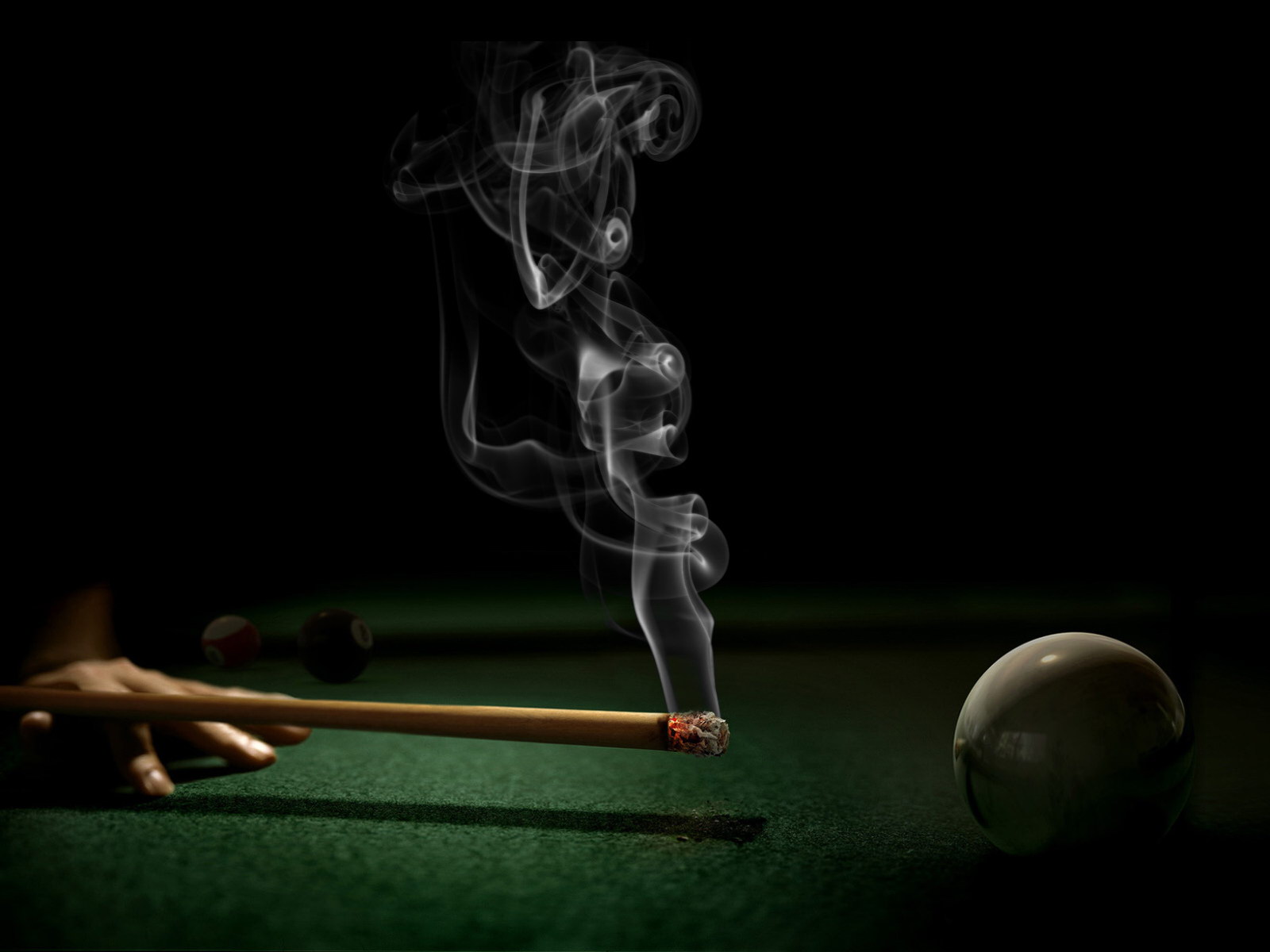 Fond d'ecran Billard cigarette