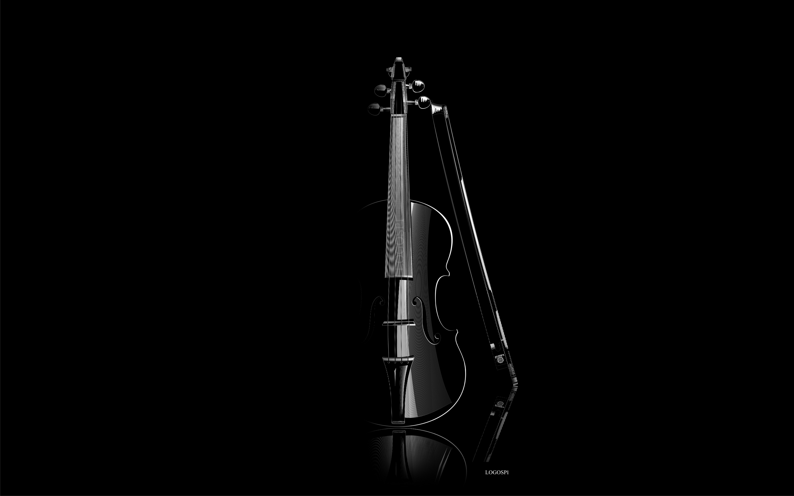 Fond d'ecran Violon noir