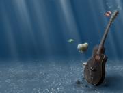 Guitare dans l'eau