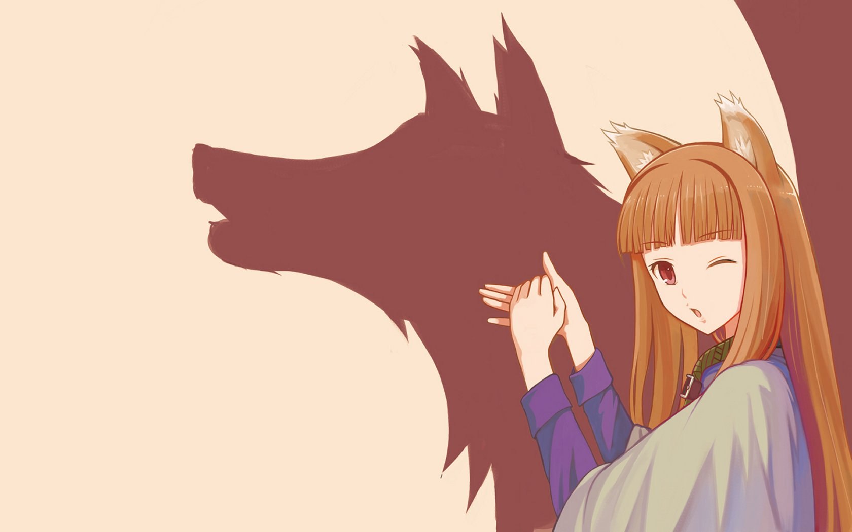 Fond d'ecran Ombre chinoise loup