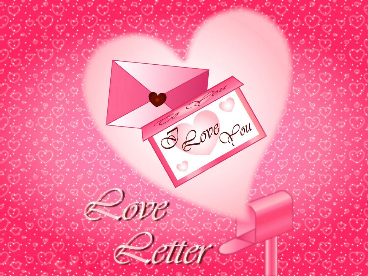 Fond d'ecran Saint Valentin Lettre d'amour