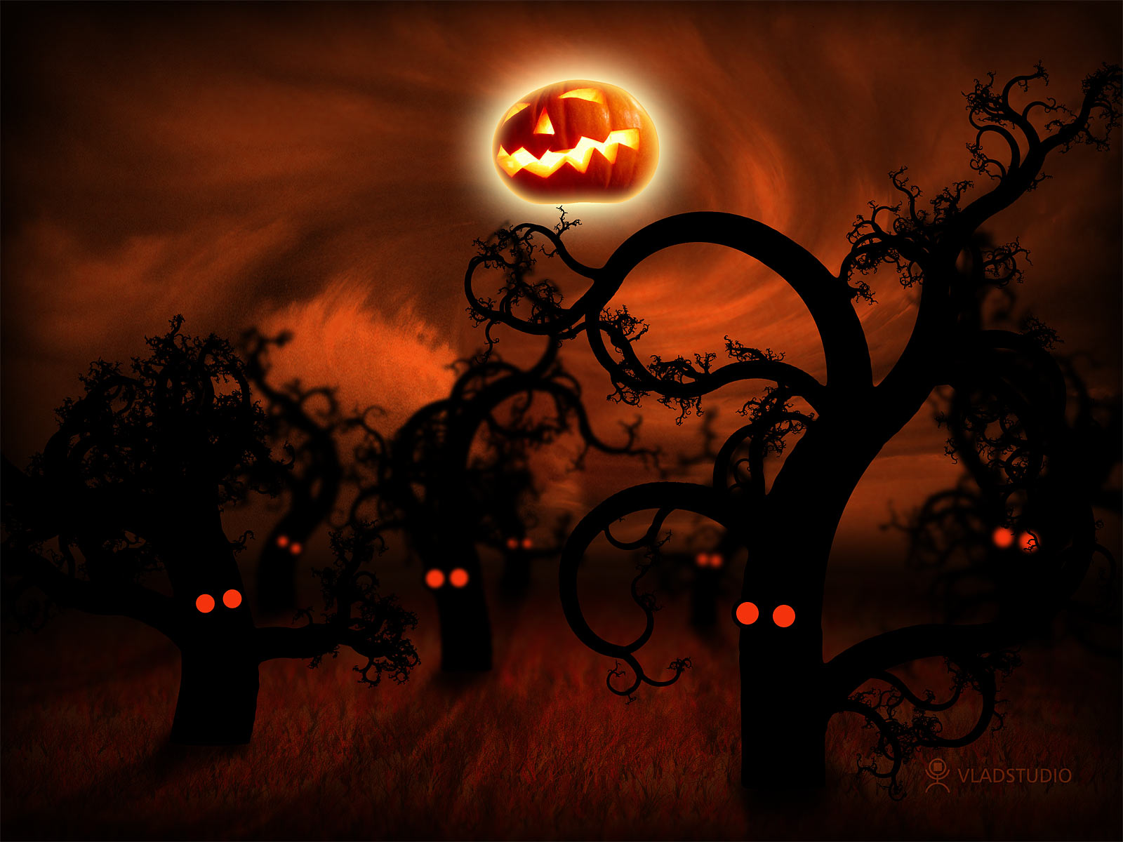 Fond d'ecran Arbres vivants Halloween