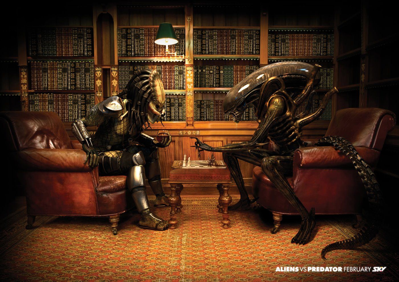 Fond d'ecran Aliens VS Predator Echecs