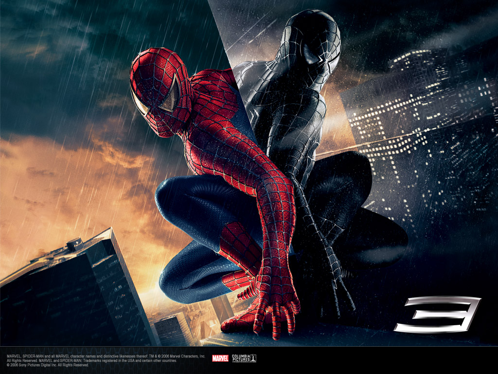 Fond d'ecran Les deux cots de Spiderman