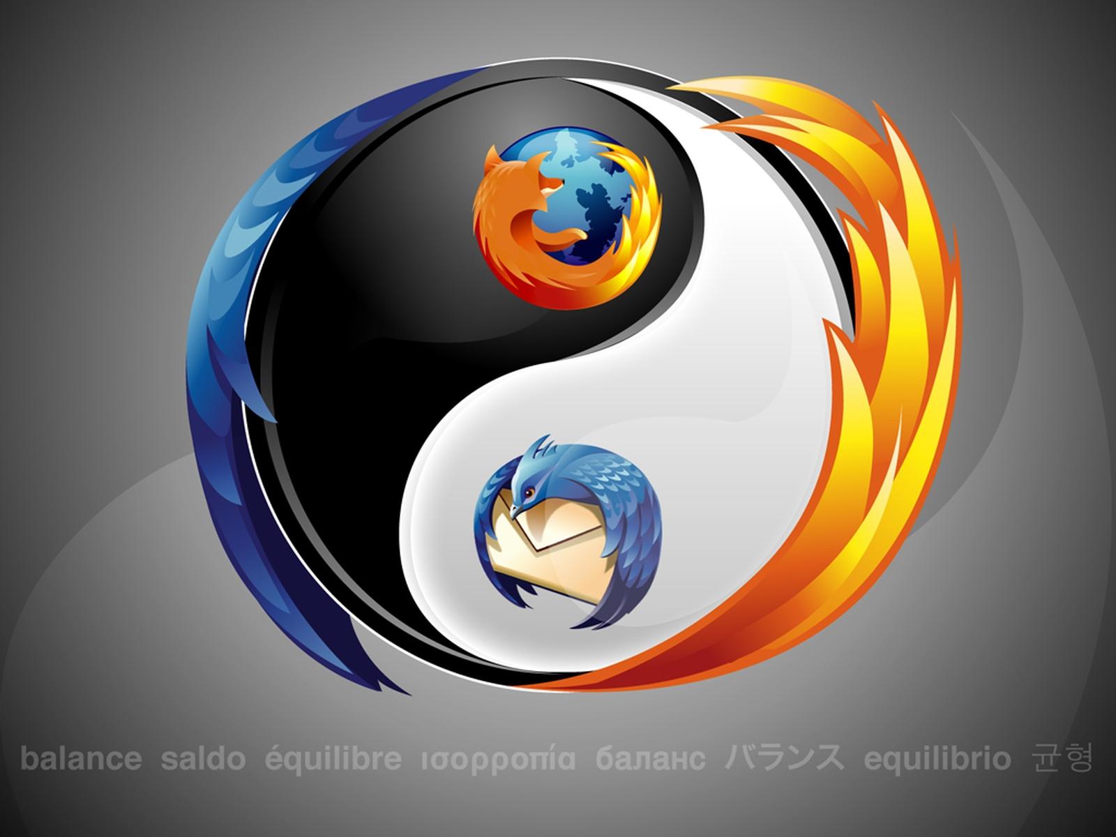 Fond d'ecran Yin Yang FireFox