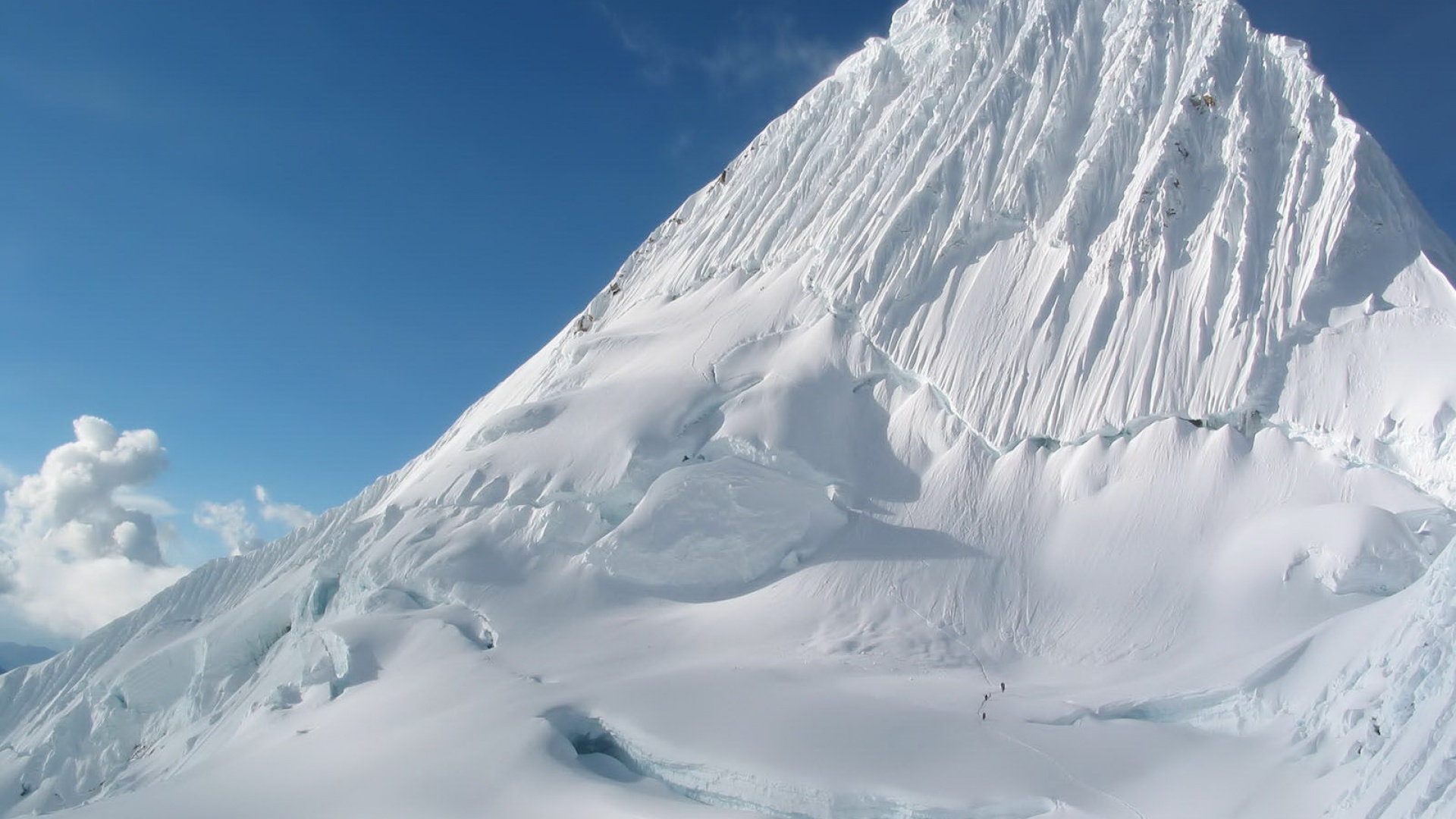 Fond d'ecran Face enneige  gravir