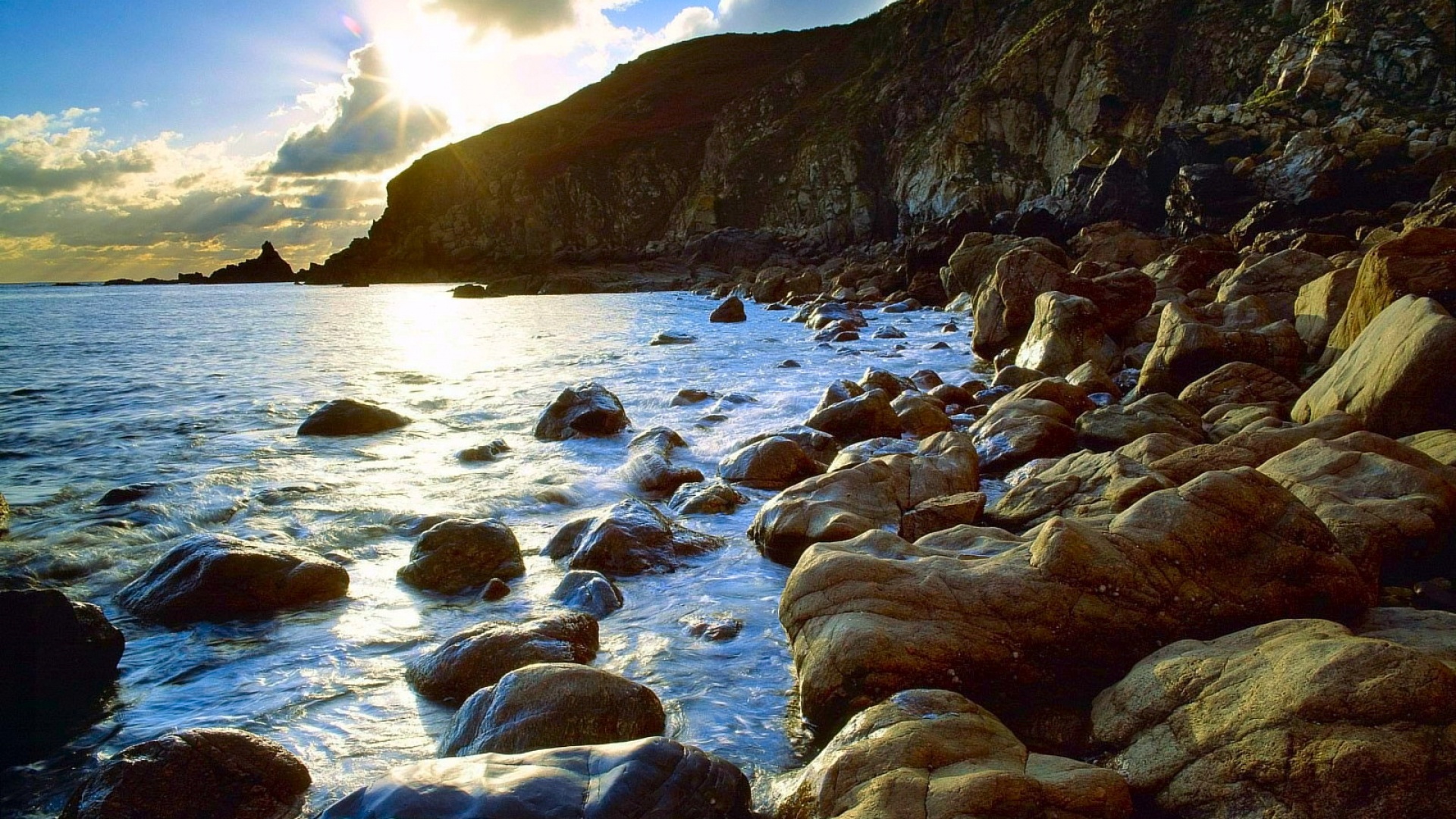 Fond d'ecran Rochers mer