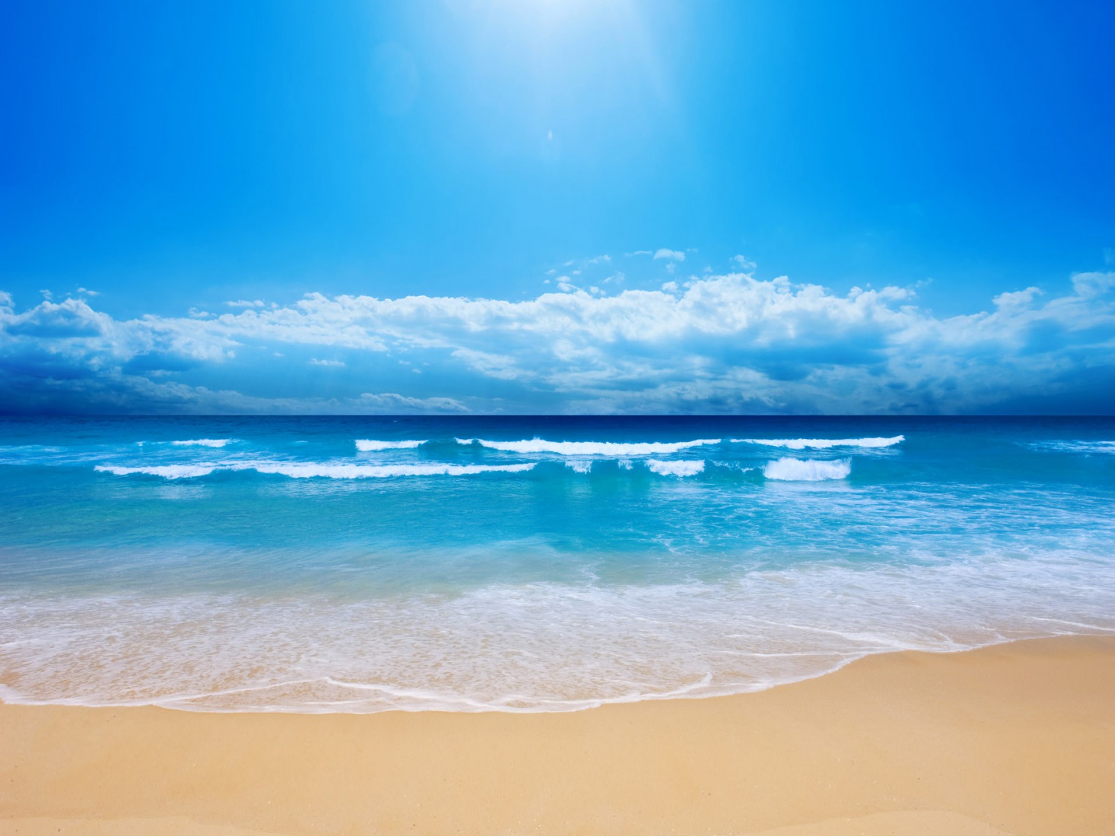 Fond d'ecran Vagues et plage paradisiaque