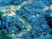 Berne en Suisse, de nuit