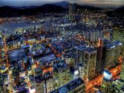 Ville japonaise de nuit